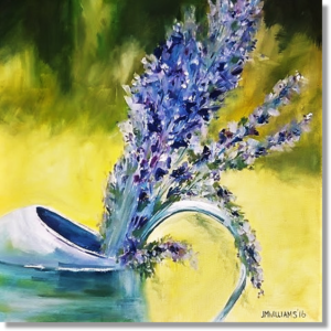 Lavender In Watering Can