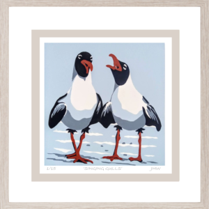 'Singing Gulls' - framed